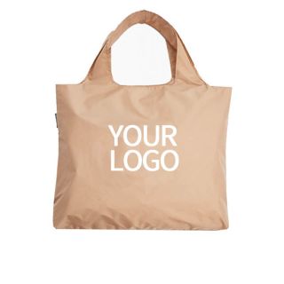 Custom Reusable Recycled RPET 19.69"W x 16.14"H Large Grocery Store Shopping Foldable Tote Bags with Customized Logos