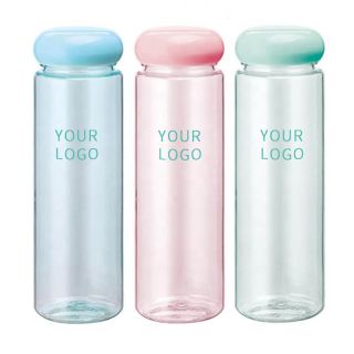 Custom Reusable Transparent Water Bottle Outdoor Travel Bottle with Leakproof Round Lid