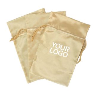 Custom Satin Drawstring Bag 4.3"W x 6.3"H Silky Jewelry Storage Pouch Drawstring Bags Gift Packaging Bag