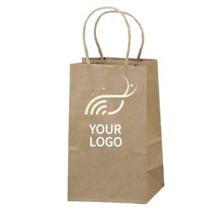Custom Shopping Bag Retail Tote Brown Paper Gift Bag with Handles