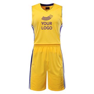 Custom Sleeveless Lakers Basketball Jersey V-neck Sport Clothes Vest Pants Suit
