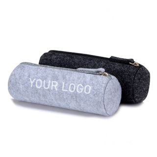 Custom Small Felt Bag Cosmetic Zippered Bags Pen Holder Pencil Case