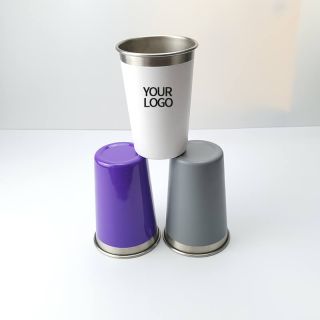 Custom Stainless Steel Coffee Mug Straight Cup Reusable Beer Tumbler