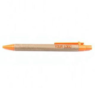 Custom Stationery Promotional Pen Kraft Paper Made Ballpoint Pen For School Office Writing
