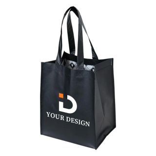 Custom Stylish Mid-Size Fashion Laminated Polypropylene Tote Bag 11.75"H x 9.5" W