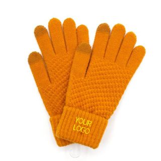 Custom Touch Screen Gloves Winter Warm Stretchy Magic Knitted Gloves for Men Women