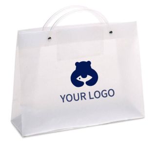 Custom Tube Handle 13W x 10H Shopping Tote Plastic Merchandise Bag Retail Gift Bags 
