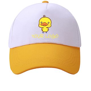 Custom Unisex Pure Cotton Baseball Cap Breathable Sports Caps with Blocking Color for Children