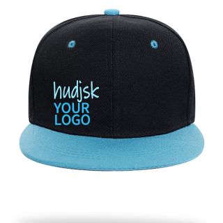 Custom Unisex Snapback Hat Two Tone Baseball Cap Flat Bill Brim Hip Hop Caps for Man and Woman