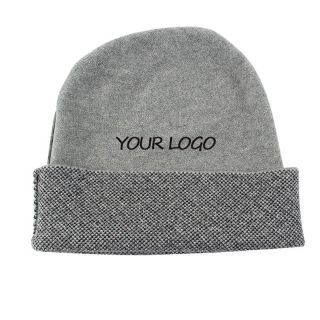 Custom Unisex Sports Winter Knitted Cashmere Hat Cuffed Knit Hat