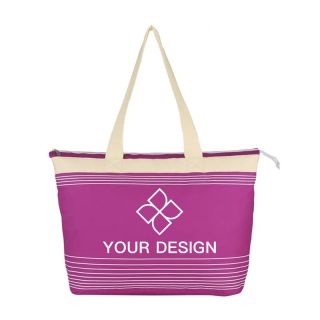Custom Vibrant Polyester Tote Bag 13" H x 17.5" W