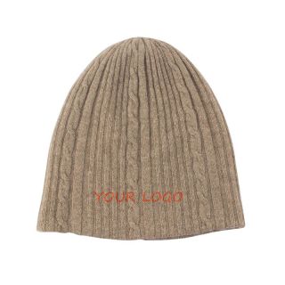 Custom Warm Cashmere Beanie Hats Knit Hat Winter Dual-use Ultra-soft Knitted Hat