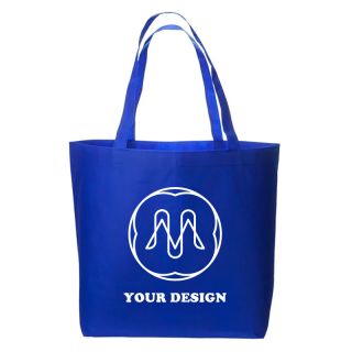 Custom Water-Resistant Polypropylene Eco-Friendly Tote Bag Large Grocery Bag 8" x 20" x 13"