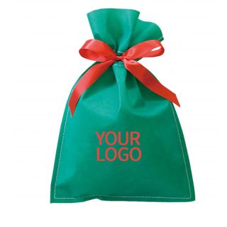 Custom Wedding Gift Bag 7.87"W x 9.84"H Non-woven Drawstring Bag Christmas Decorative Candy Packaging Bag