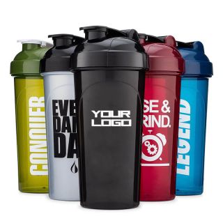 Custom Wholesale BPA Free Tumbler Tritan PP Plastic water bottle fitness gym bottle Protein Shaker Cup