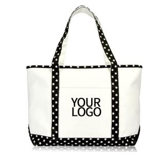 Custom Wholesale Handbag 23" L x 14" H Eco-friendly Reusable Shopping Canvas Business Tote Bag