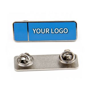 Custom Wholesale Hard Metal Badges 3D Letters Words Logo Name Lapel Pins for Office Trade Shows