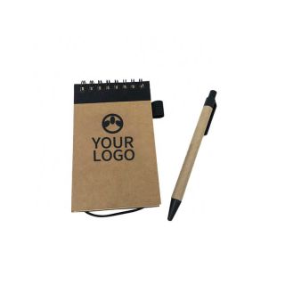 Custom Wholesale Paper Spiral Binder Printed Notebook With Pen