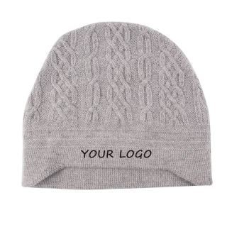Custom Winter Cashmere Beanies Knitted Hat Unisex Soft Warm Hat