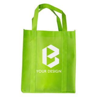 Customizable Durable 80GSM Polypropylene Grocery Tote Bags 13" W x 15" 
