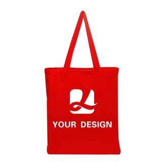 Customizable  Eco-Friendly Color Cotton Tote Bag 16.75" H x 14.5" W