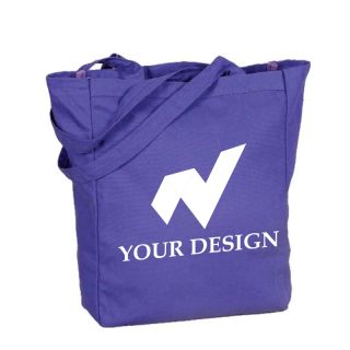 Customizable Eco-Friendly Cotton Canvas Color Tote Bag 14" H x 10.5" W"