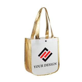 Customizable Eco-Friendly Recycled Fashion Tote Bag 12.5" H x 11" W x 4.5" D
