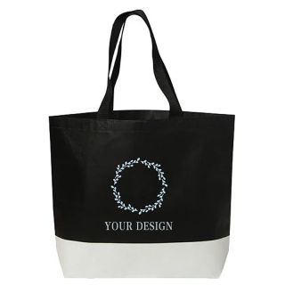 Customizable Fashionable Laminated Non-Woven PolypropyleneTote Bag 15" H x 17.75" W x 4" D
