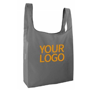 Custom Folding Grocery 15.16" x 16.14" Tote Bag Reusable 190T Polyester Foldable Bag for Supermarket Shopping Travel
