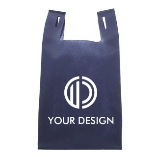 Customizable Lightweight Reusable Polyester Grocery Tote Bag 19.5" H x 11" W x 7" D