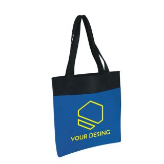Customizable Stylish Two-Tone Shopper Tote Bag 15"H x 15" W