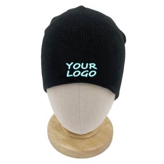 Custom Unisex Sport Knit Hat Winter Cap Promotional Knitted Beanie Hats with Woven Label