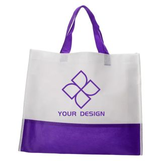 Customizable Water-Resistant Polypropylene Prism Tote Bag 15"W x 11.5"H