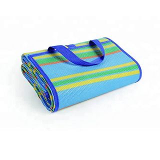 Custom Waterproof Striped Picnic Blanket Beach Mat for Camping Picnic Promotion