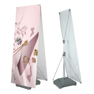 Custom double-side x banner Adjustable with water base 