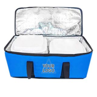 Custom Extra Large Waterproof 9.84W x 5.91H Thermal Insulated Food Delivery Grocery Totes Bags Restaurants 77L Cooler Bag for Catering Restaurant