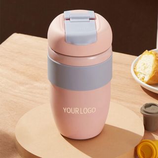 Custom Luxury Thermos Water Bottle Cute Coffee Mug 316 Stainless Steel Mini Thermal Flask with Straw
