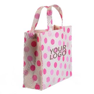 Custom Reusable Durable 13.78"W x 13.78"H 600D Polyester Tote Grocery Shopping Bag