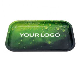 Custom Small Metal Plate Promotional Service Tray Rolling Tray for Drinks Snacks