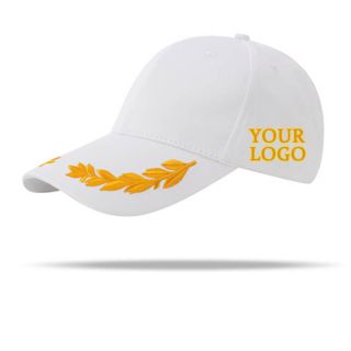 Custom Unisex Baseball Cap Cotton Sports Caps 6 Panel Sun Hat with Grain Embroidery for Man and Woman