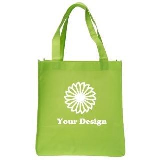 Durable Customizable Non-Woven Grocery Tote Bag - Eco-Friendly, 12.75"H x 12" W, Perfect for Branding and Daily Use