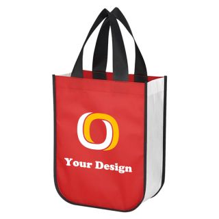 Recyclable Shiny Non-Woven Shopper Tote Bag 9.25" W x 11.75" H