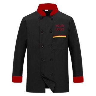 Unisex Chef Coat Kitchen Long Sheeve Chef Uniform for Men and Women