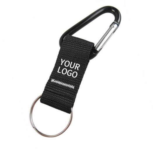 Print Your Design On Carabiner Short Lanyard Keychain with Polyester ...