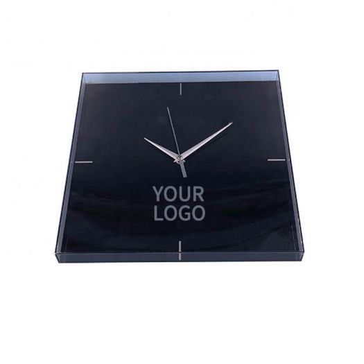 Custom Quartz Wall Clock with Logo Printed Square Clock for Home Office ...