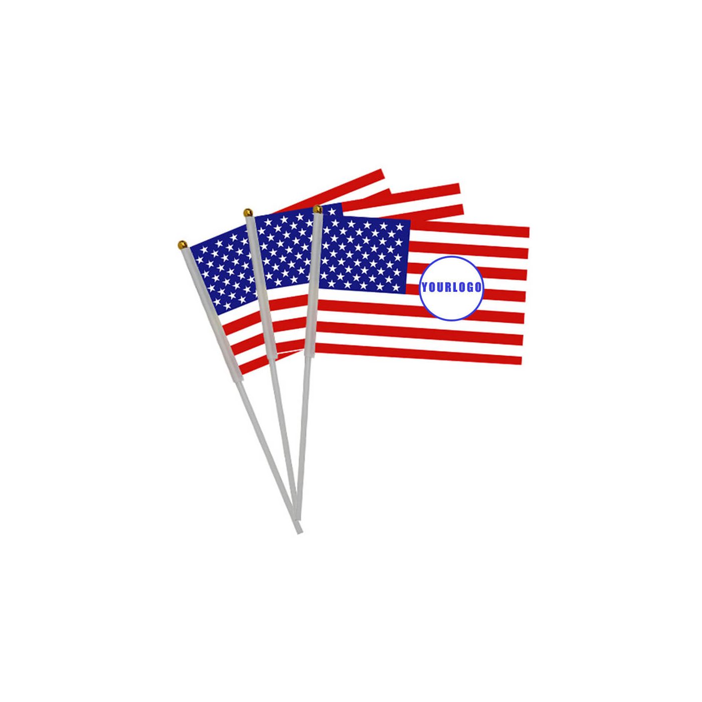 Custom Mini Flags Online Hand Held Cheering Banner Stick Flag for Vote ...