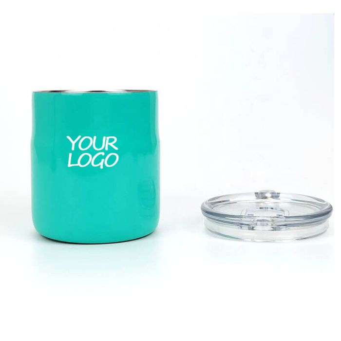 Custom 10 oz Stainless Steel Cup Insulated Vacuum Tumbler with Slide Lid for Beer Breakfast Coffee Milk Oatmeal