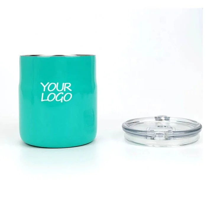 Custom 10 oz Stainless Steel Cup Insulated Vacuum Tumbler with Slide Lid for Beer Breakfast Coffee Milk Oatmeal