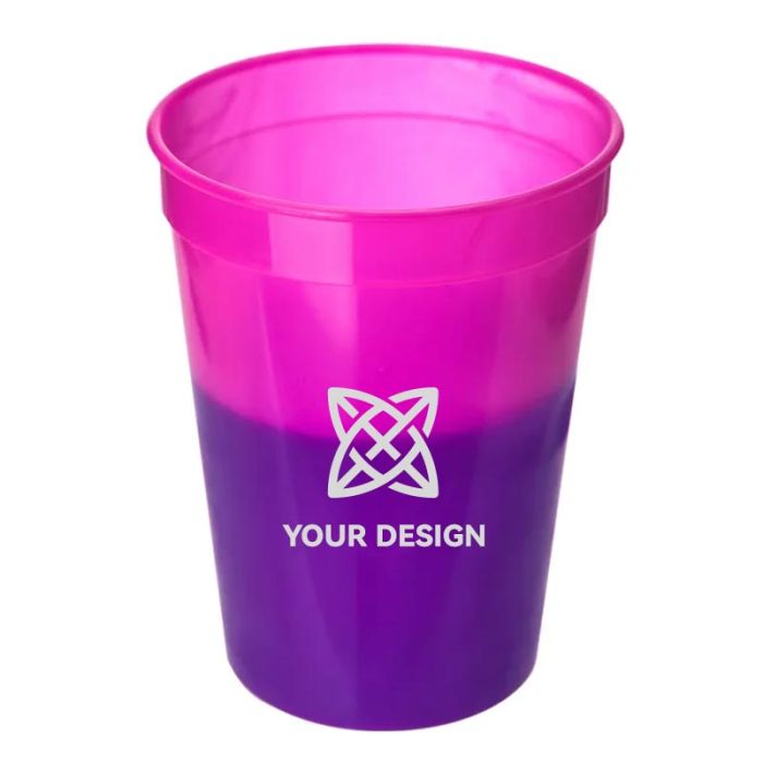 Custom 12 Oz Color Changing Mood Stadium Cups Perfect for Events