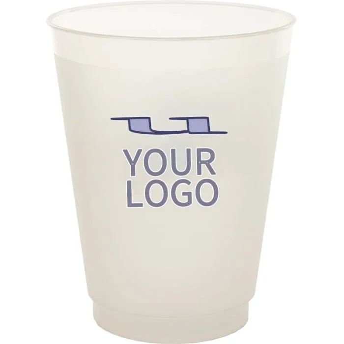 Custom 16 oz. Plastic Cups Frost Tumblers Take Out Container Drinkware for Iced Cold Drink